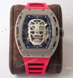 Swiss 1:1 Replica Richard Mille RM 052 Skeleton Watch Red Rubber Strap